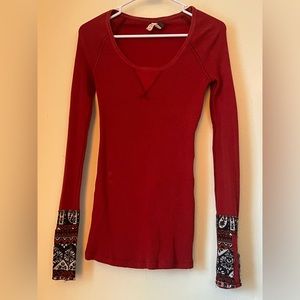 XS free people thermal long sleeve